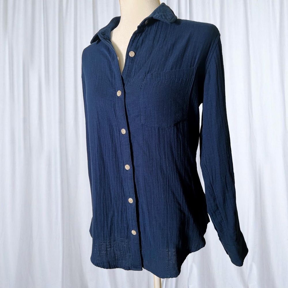 Navy Blue Long Sleeve dress shirt size XS